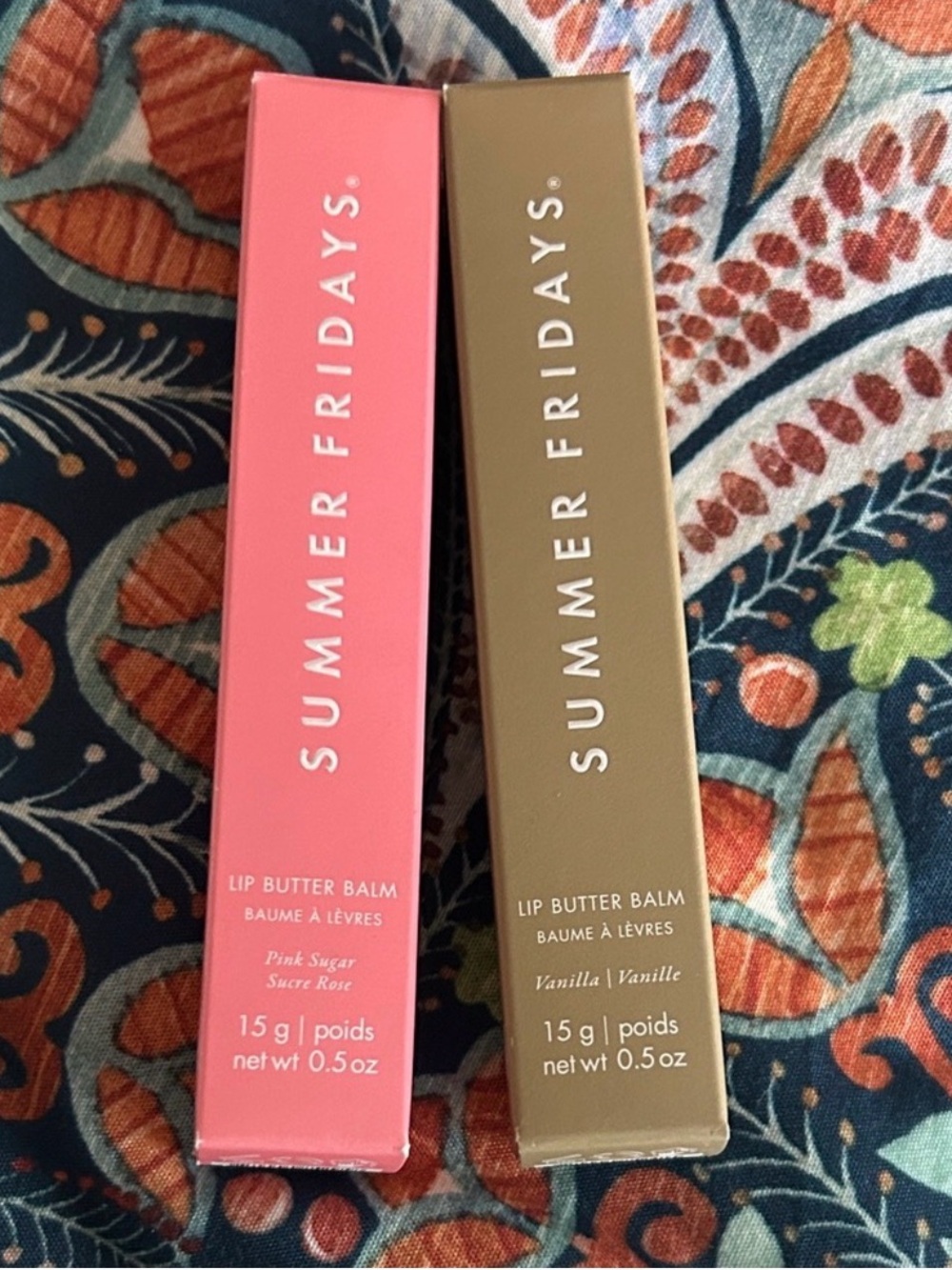 Summer Fridays Lip Butter Balm Duo — Pink & Tan Packaging